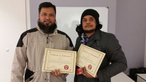 e3 Learners from Men's Group get their certificates